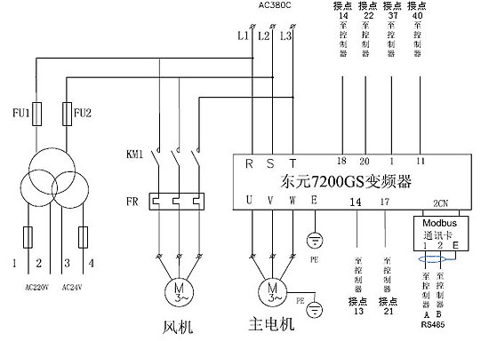 控制器及變頻器具體配線圖