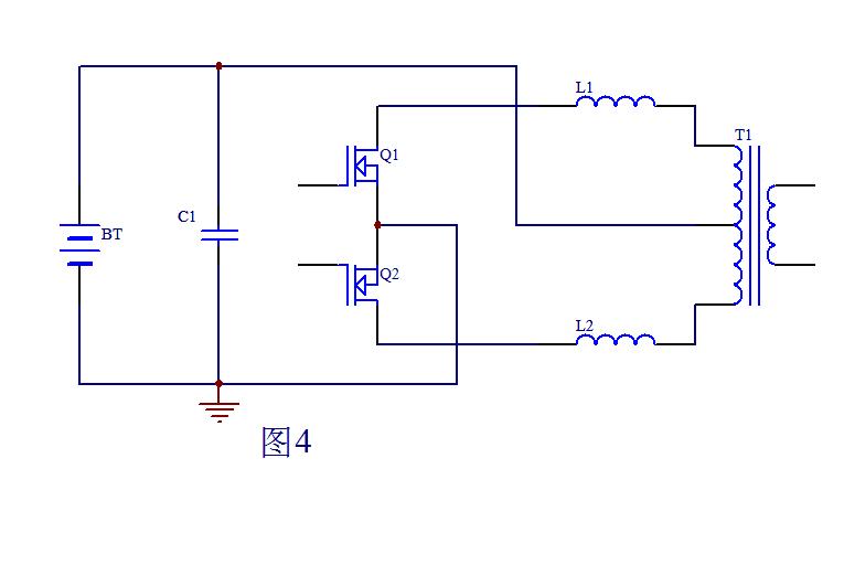 從圖1中可以看出,主電路功率元件是開關管q1,q2和變壓器t1.