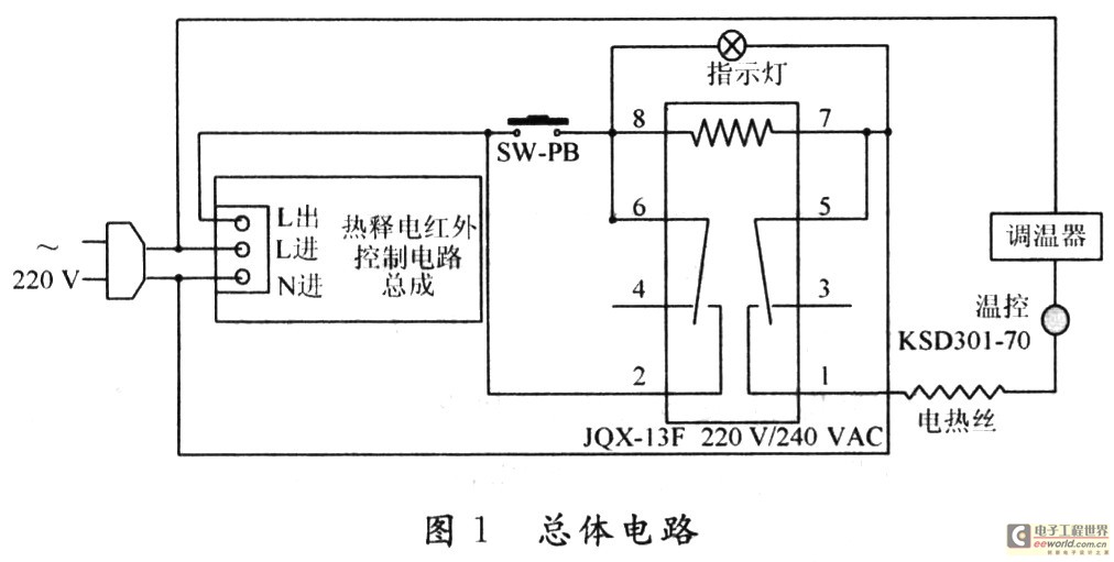 电烤火炉内部接线图图片