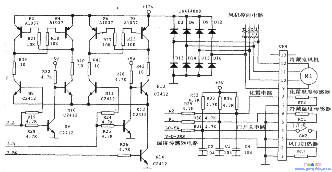 海尔冰箱电脑板电路图图片