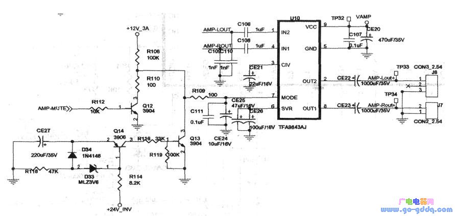 ls15機芯伴音功放電路