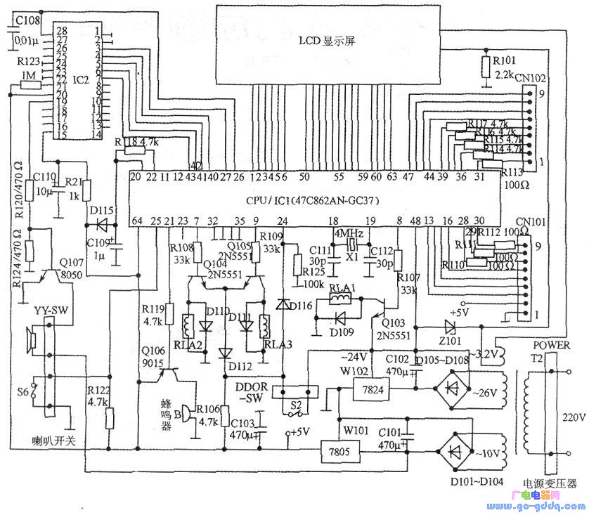 希貴w800a微波爐保護電路原理分析