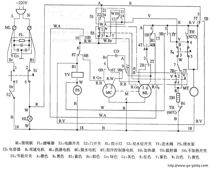 小天鹅脱水机电路图图片