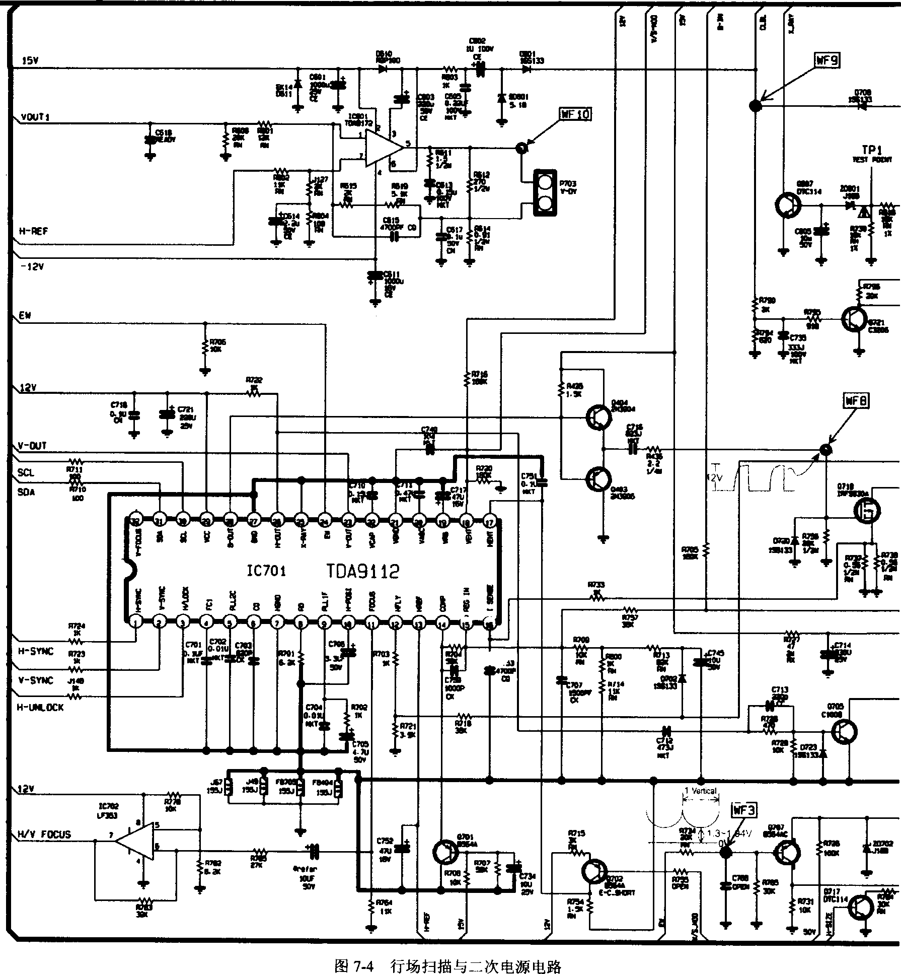 行扫描电路故障图解图片