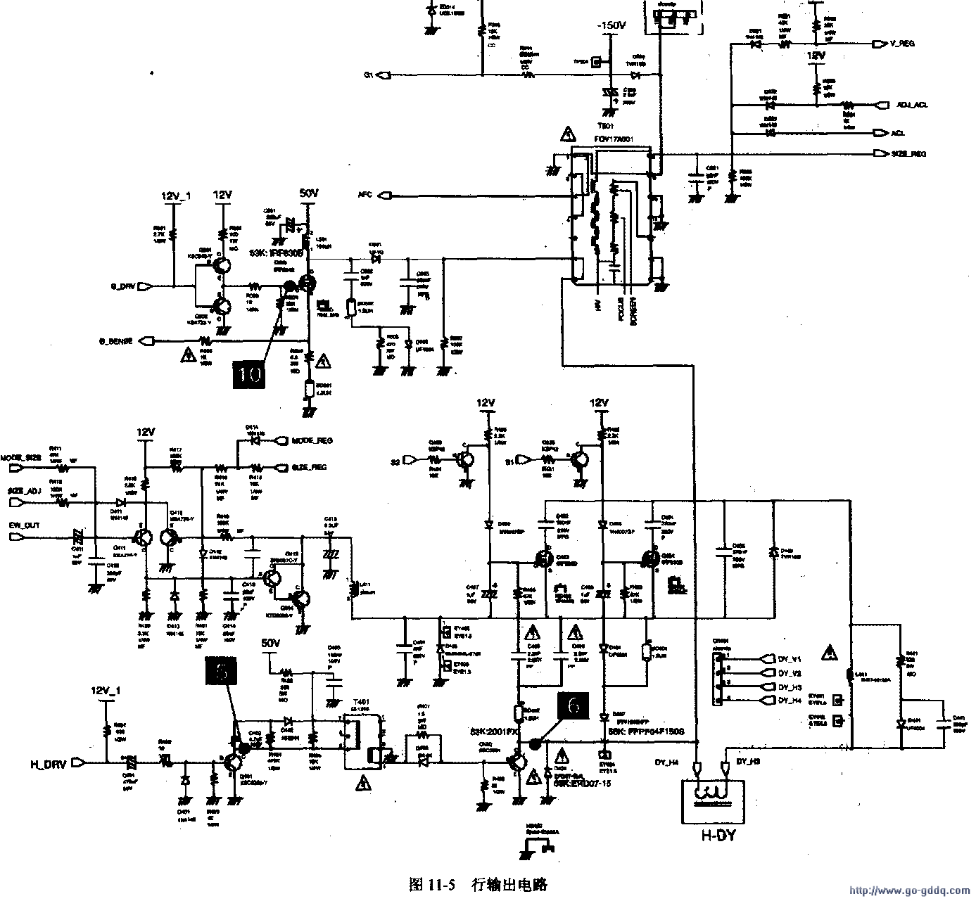 行扫描电路故障图解图片