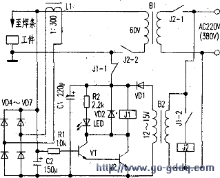 電焊機自動節電電路