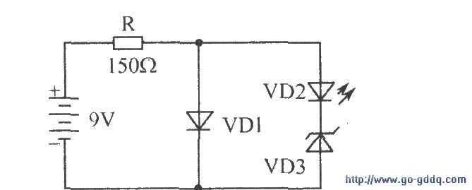 雙發光二極管交替閃爍器電路