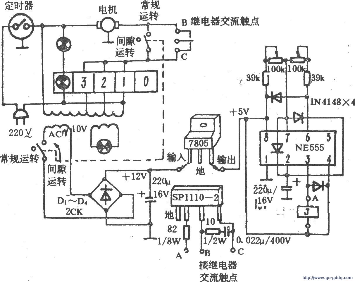 长城fs740电风扇电子选时电路图