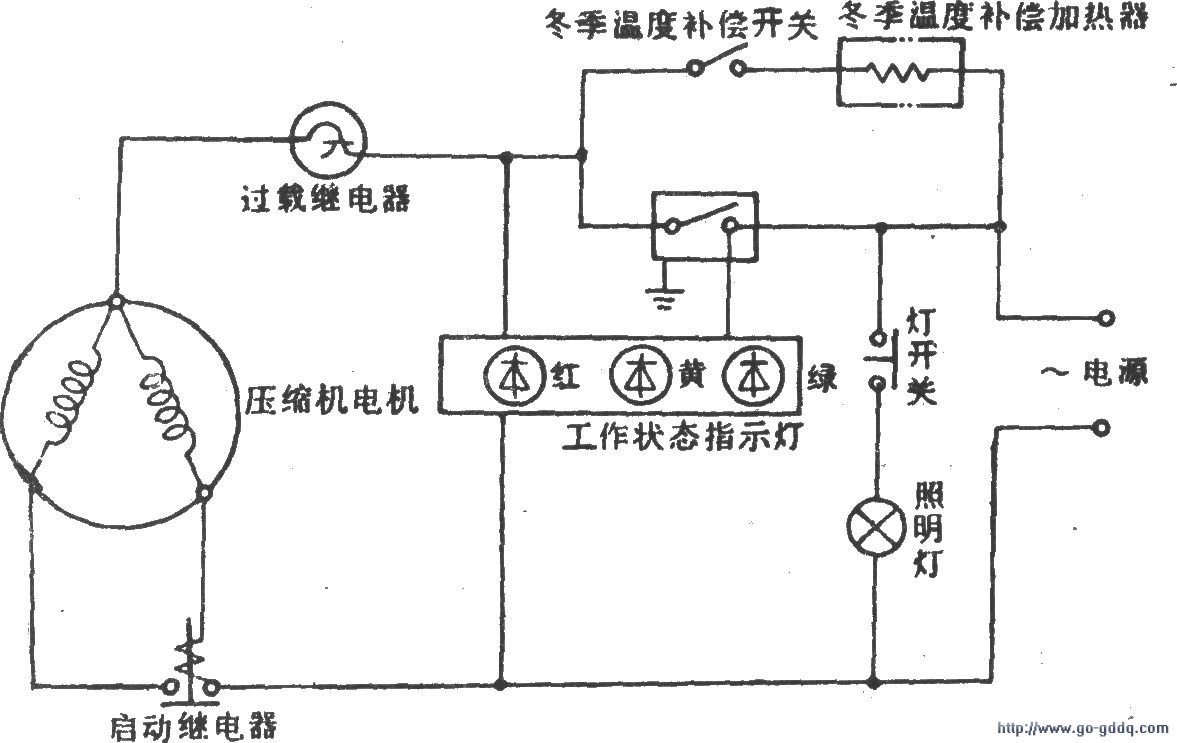 華意阿里斯頓牌bcd202電冰箱電路圖