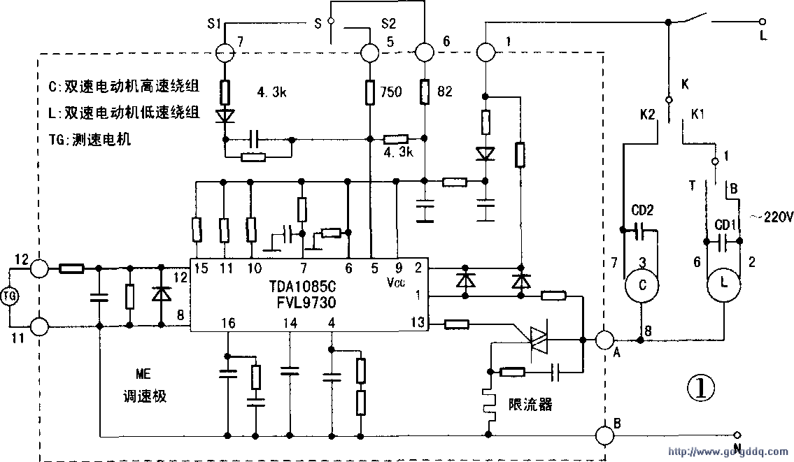 小鸭xqg50428g滚筒洗衣机调速电路