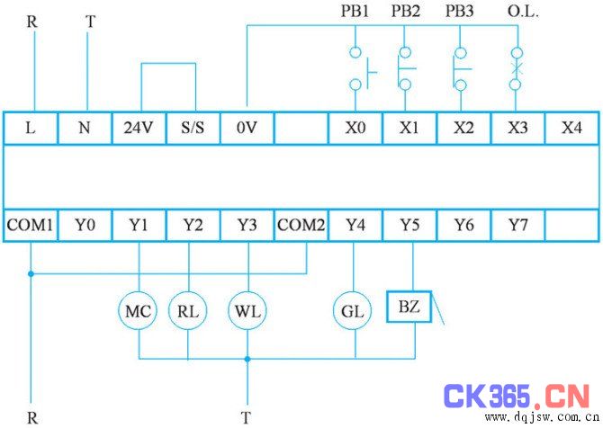 plc外部接线图和梯形图图片