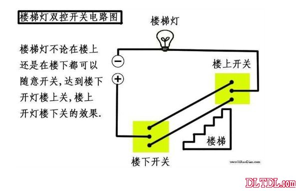 楼梯灯接线图图片