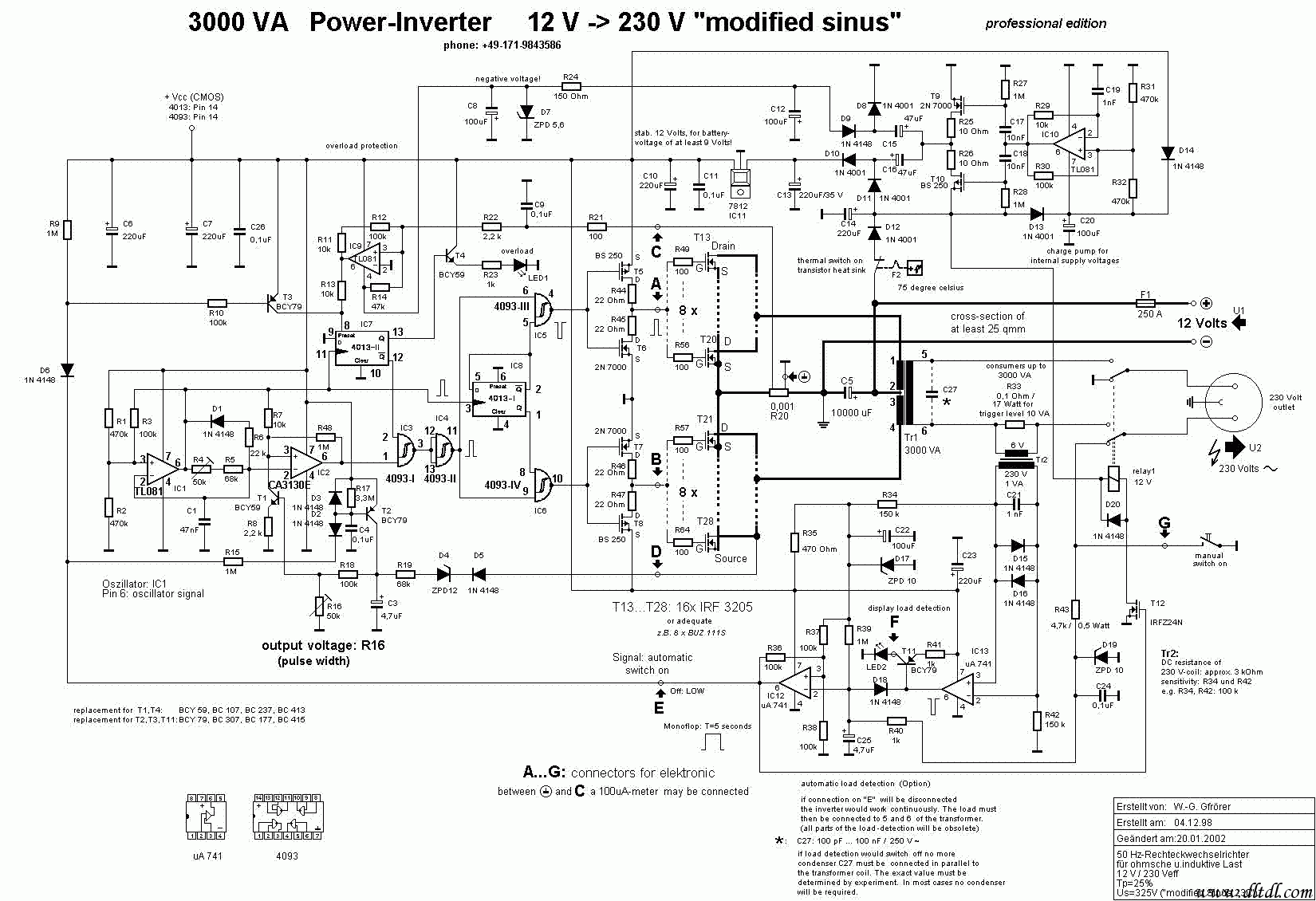 12v2000w逆变器电路图图片