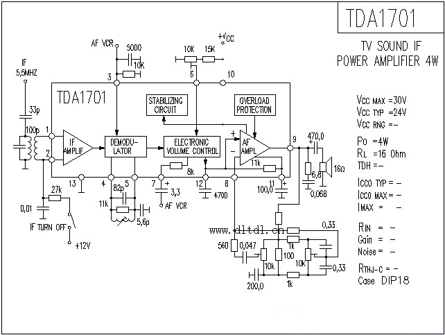 tda1701功放電路