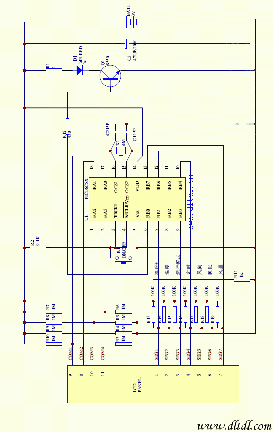 电视遥控器线路图图片