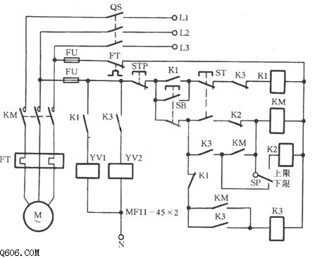 液压机控制电路接线图图片