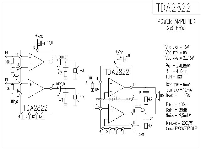 2822功放低噪音电路图图片