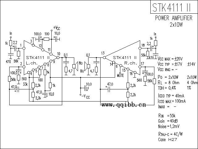 stk4142功放电路图图片