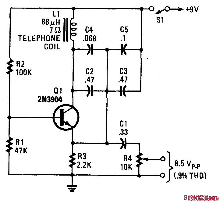 简易音频振荡器电路图图片