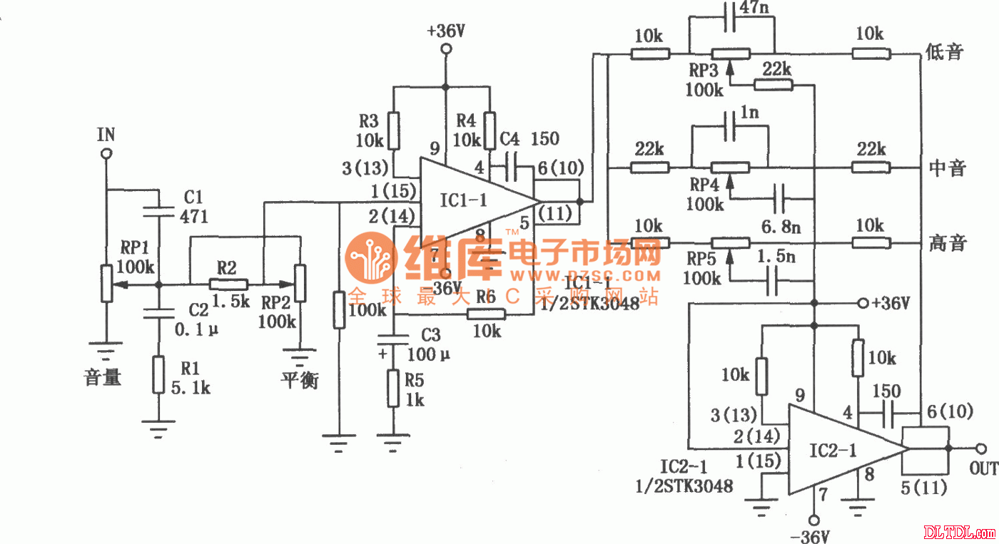 索尼stk4152电路图图片