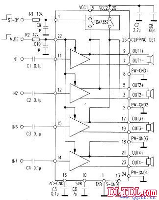 tda7851功放芯片引脚图图片