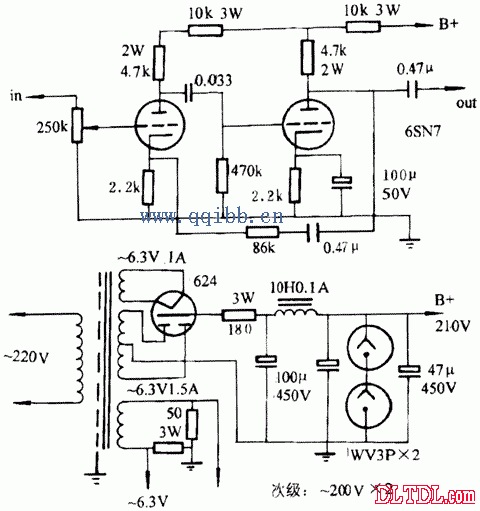 著名电子管前级电路图图片
