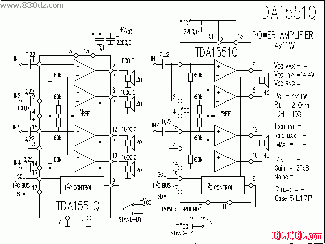 tda1558q功放电路图图片