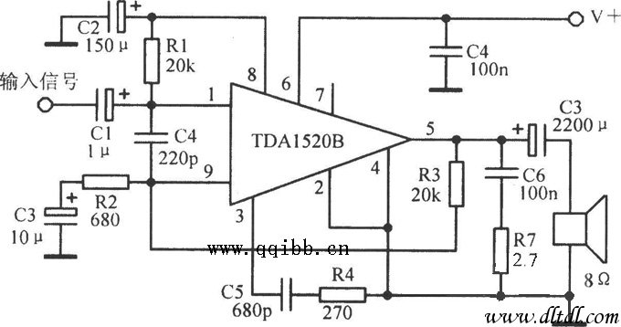 tda1520b典型功放電路