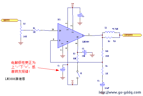 lm3886官方标准电路图图片