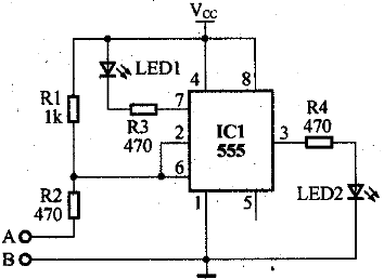 用555制作通路检测器