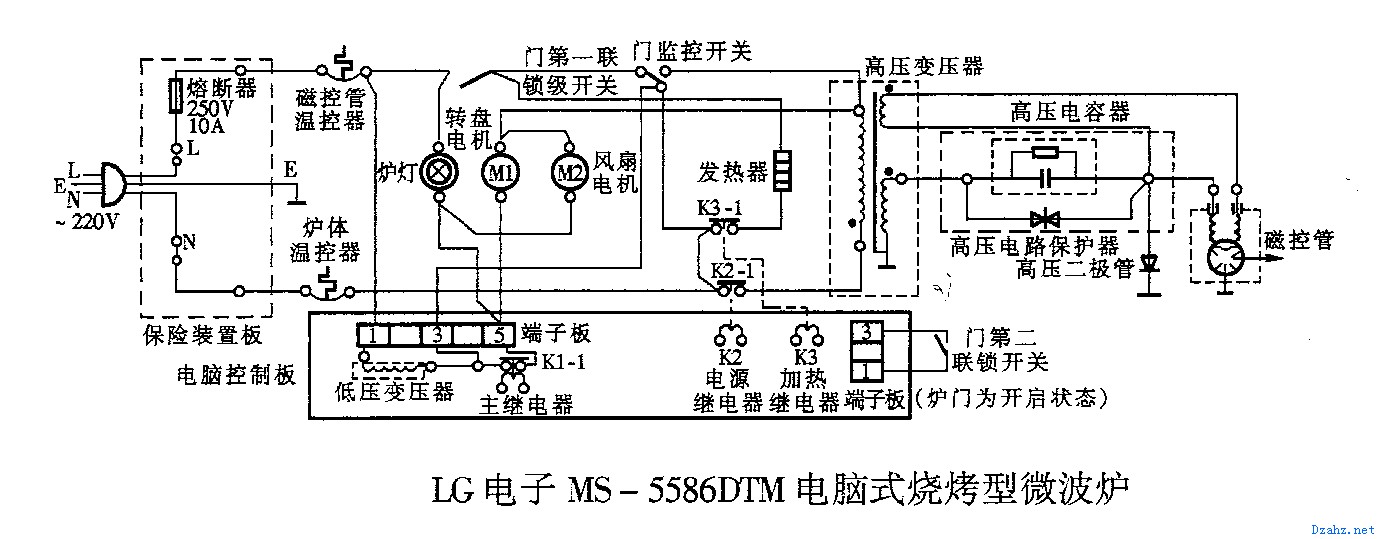 电子电路图纸简介 lg电子电脑式烧烤型微波炉.gif