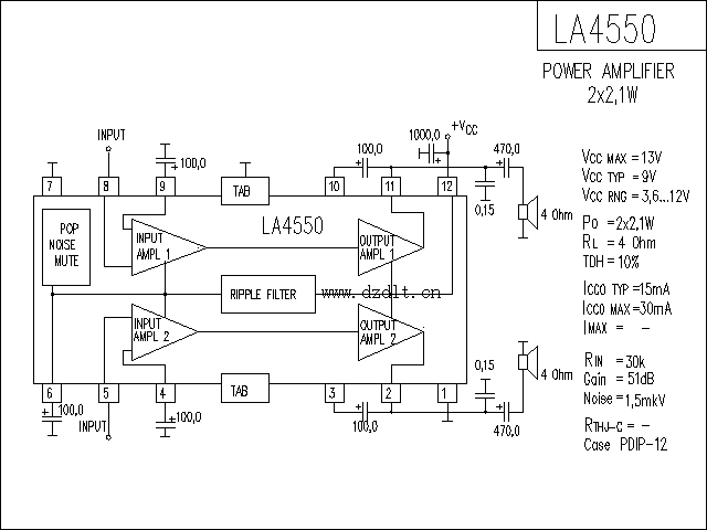 la4550功放電路