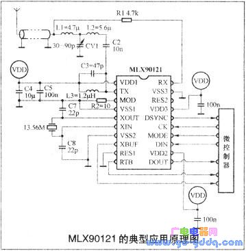 MLX90121典型应用电路图