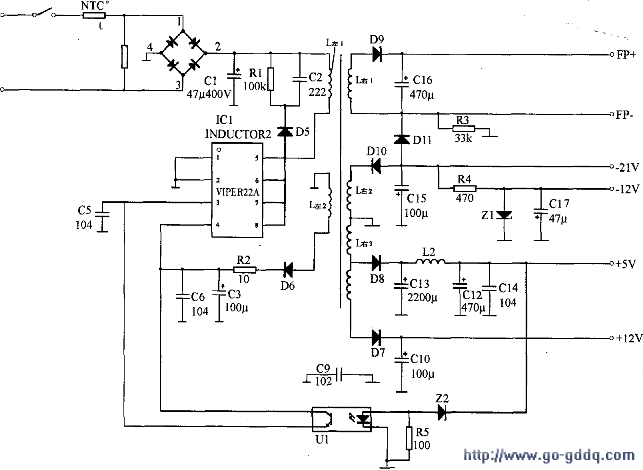 viper17l的应用电路图图片