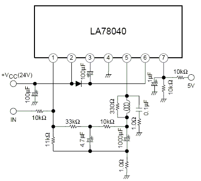 la78040引脚功能电路图图片